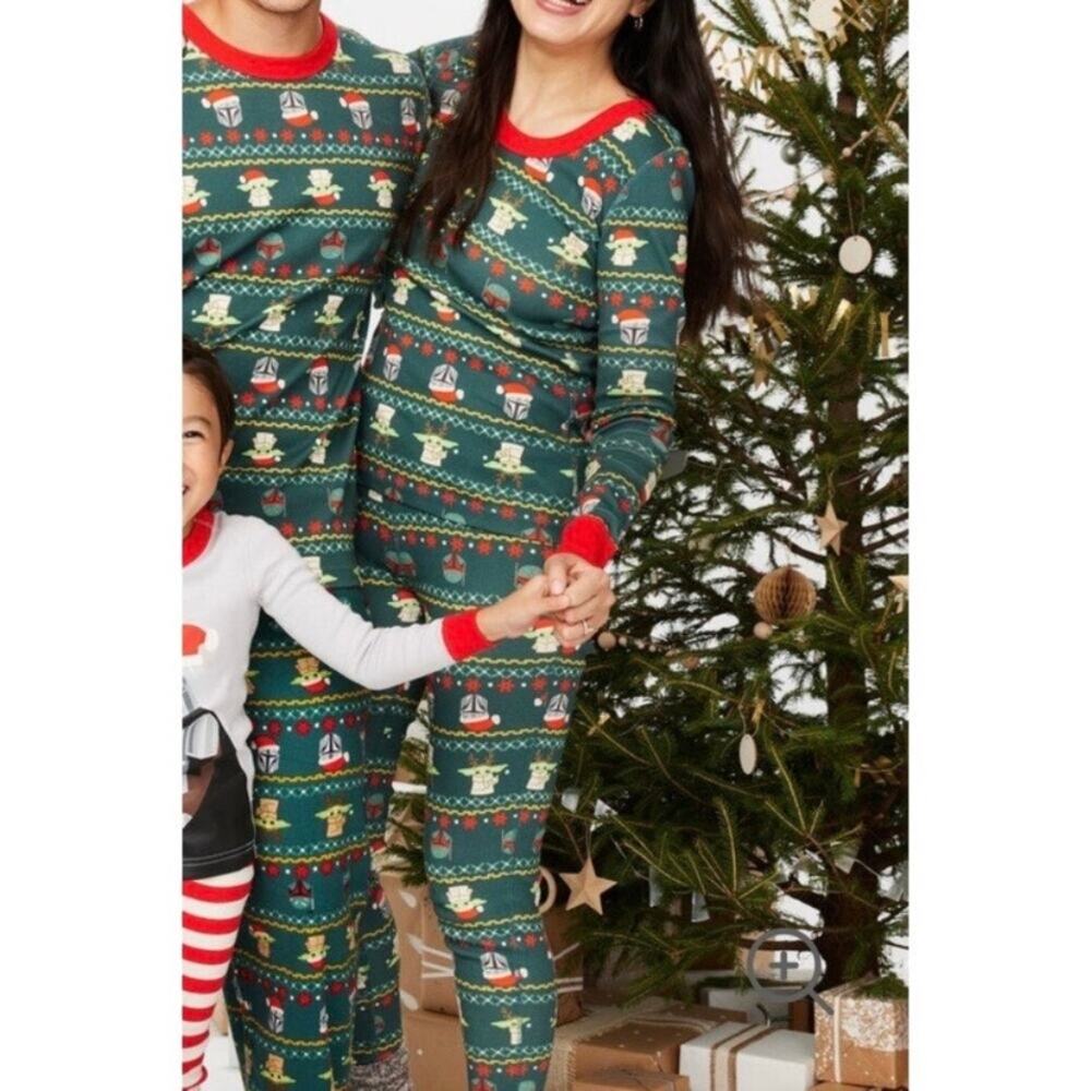 Hannah Andersson Green Star Wars Holiday Pajama Set Sz.M
